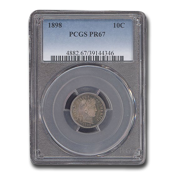 1898 Barber Dime PR-67 PCGS 1898 Barber Dime PR-67 PCGS